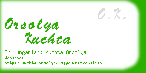 orsolya kuchta business card